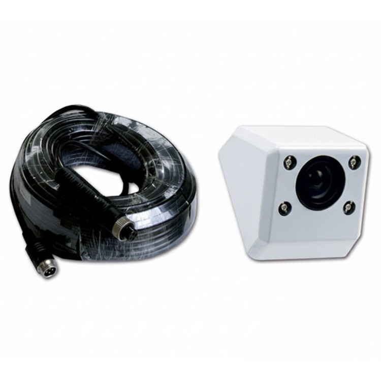 1 - Kit cámara de visión trasera y cable de 15 metros para autocaravanas, coches, furgonetas y furgonetas